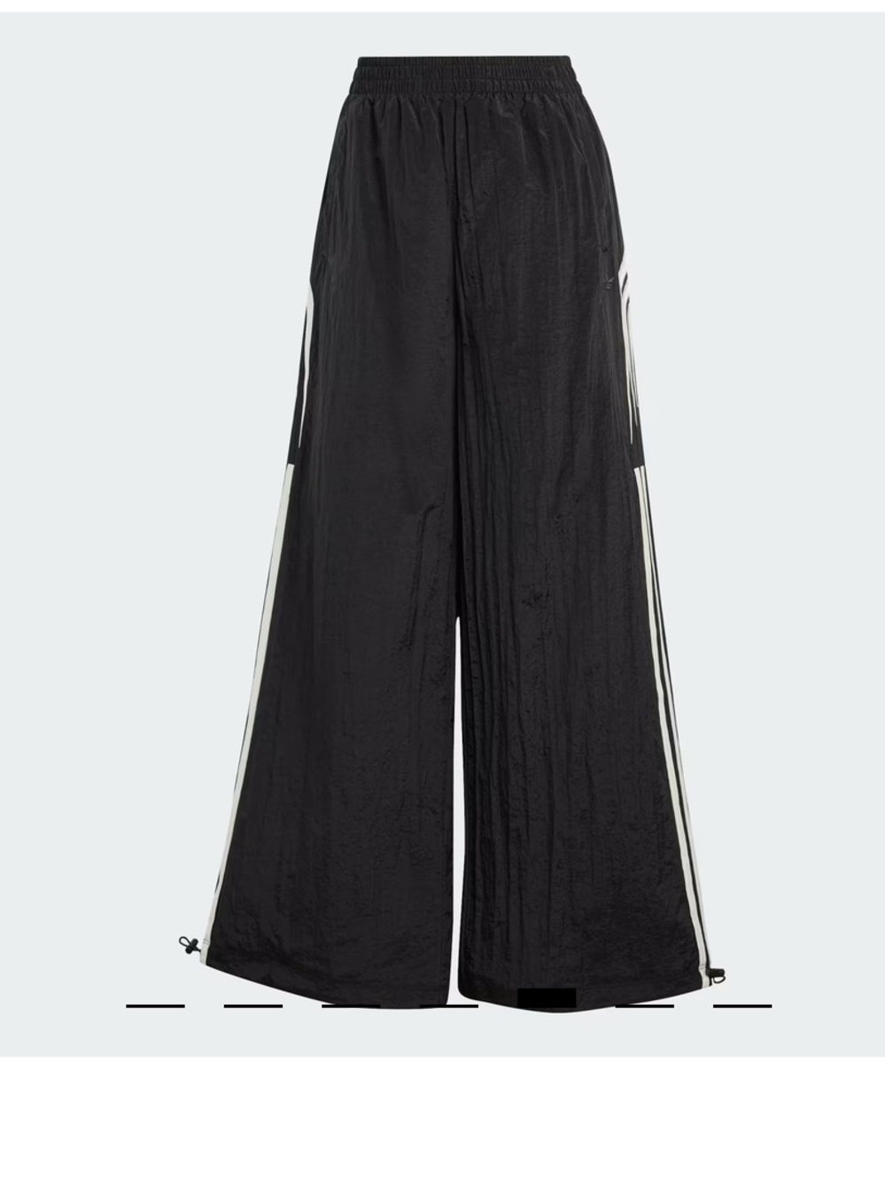 adidas Wide-Leg Atlanta Cut Line Track Pants in Black - Picture 11 of 13